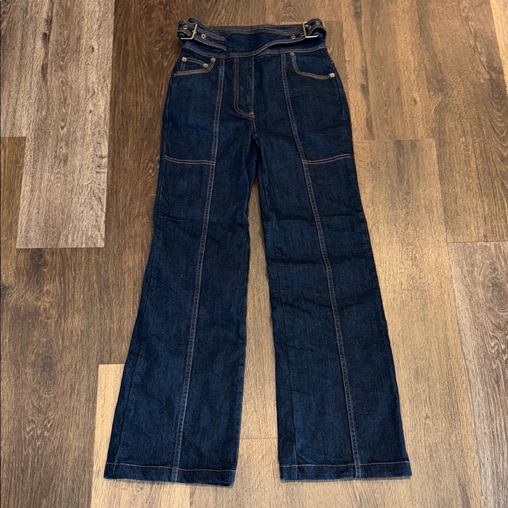 Ulla Johnson Dark Indigo Flare Jeans Sz 0